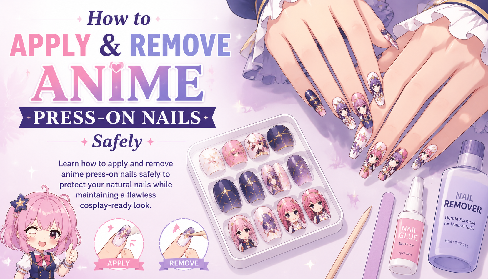 How to Apply and Remove Anime Press-On Nails Safely