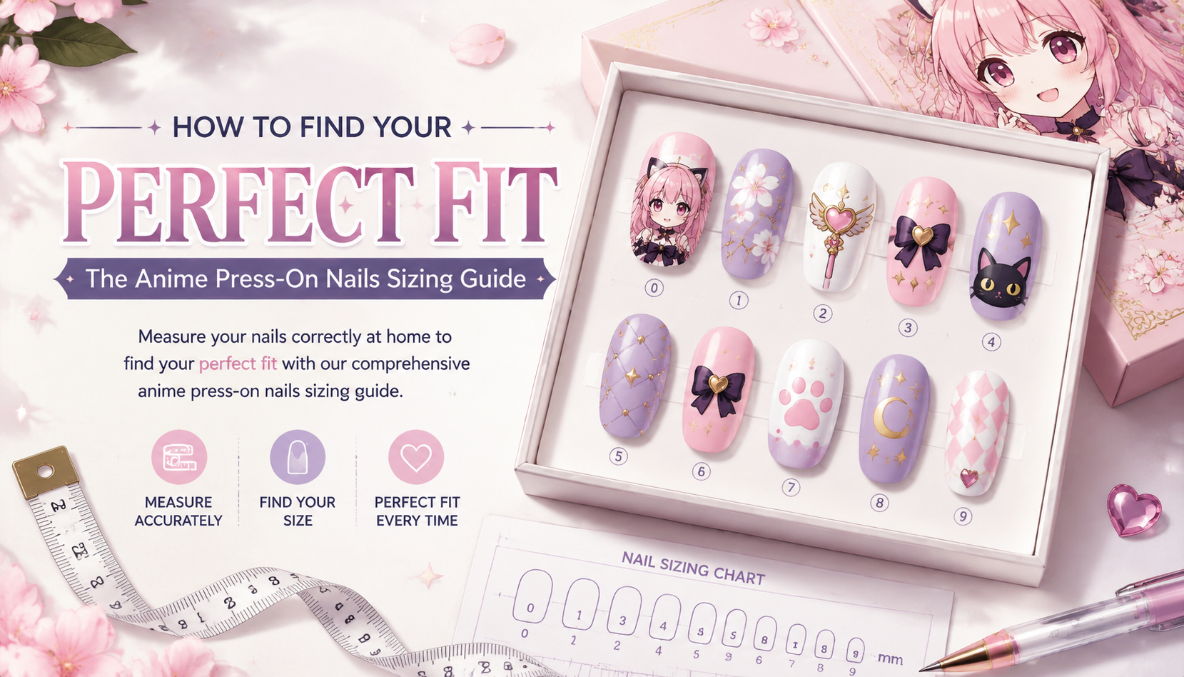 How to Find Your Perfect Fit: The Anime Press-On Nails Sizing Guide