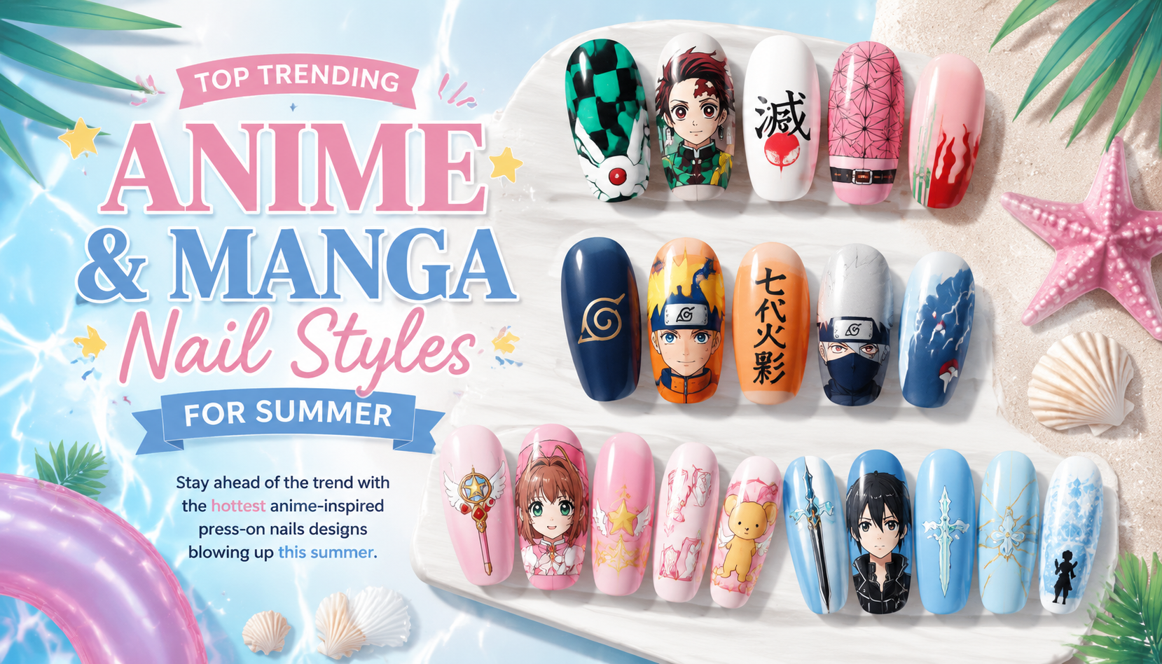 Top Trending Anime & Manga Nail Styles for Summer