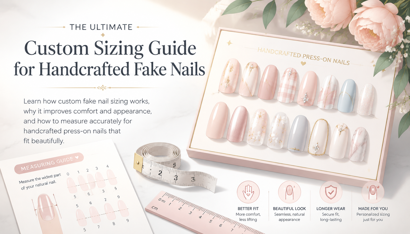 The Ultimate Custom Sizing Guide for Handcrafted Fake Nails