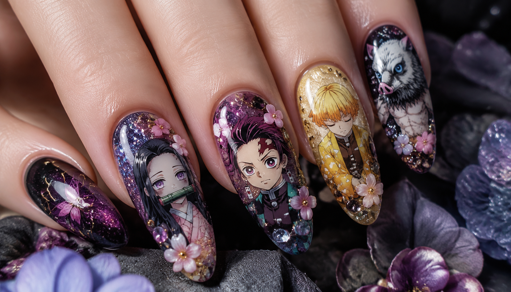 Detailed close-up of The Ultimate Custom Sizing Guide for Handcrafted Fake Nails custom handmade nail design
